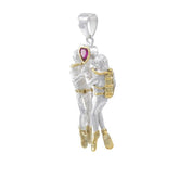 Undearsea Diving Lovers Gold Accent Sterling Silver Pendant TPV2685 - Pendants